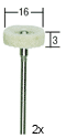 PROXXON FILTPOLERSKIVE HJULFORM Ø16 MM 2 STK
